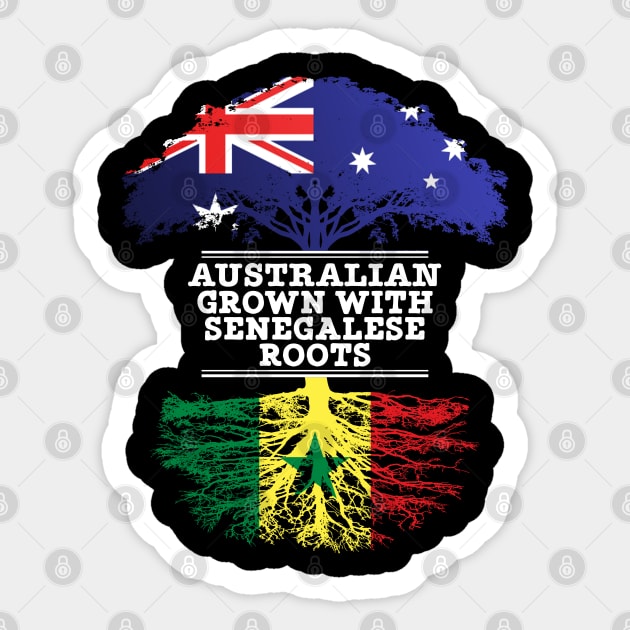 Australian Grown With Senegalese Roots - Gift for Senegalese With Roots From Senegal Sticker by Country Flags